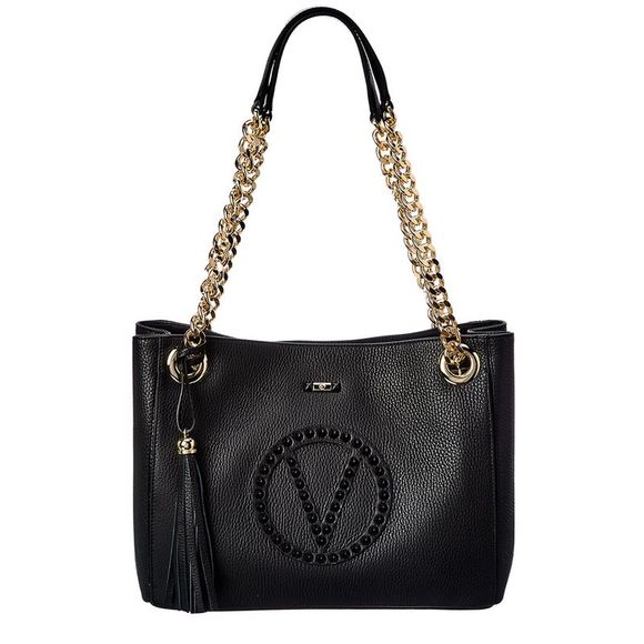 Mario Valentino Black Polyurethane Women Shoulder Bag